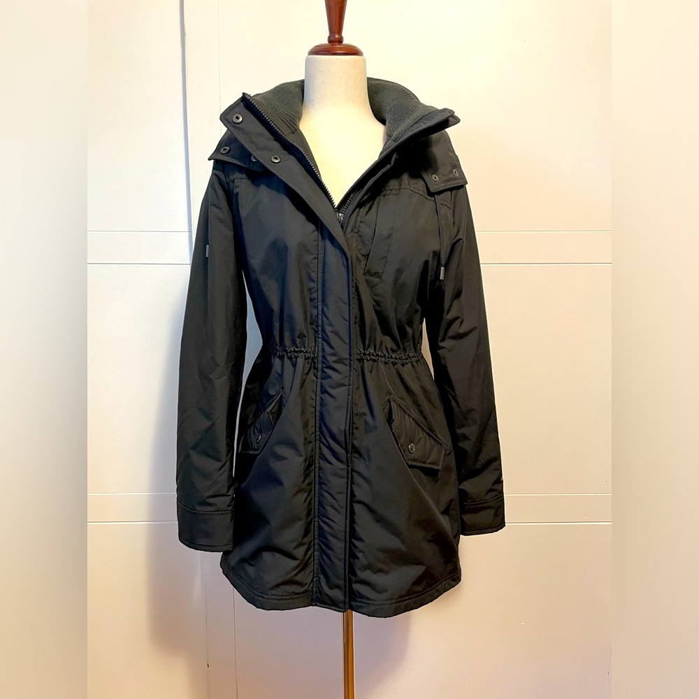 Abercrombie & Fitch, black, coat, parka, all season